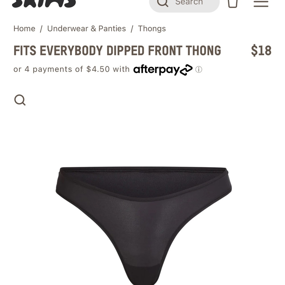 SKIMS Dipped Front Thong NWT